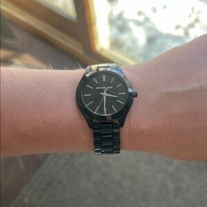 Michael Kors Black and Silver Watch